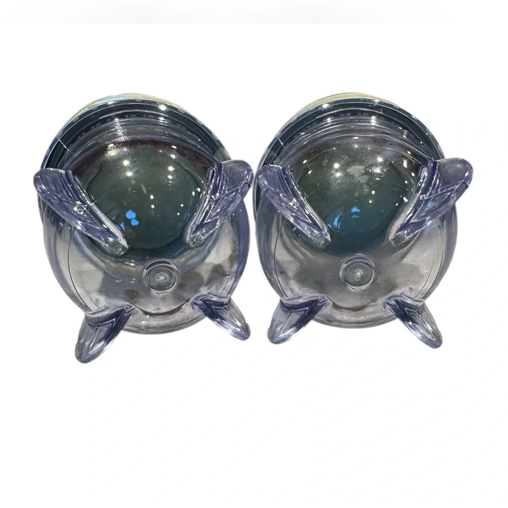 Baby Bullet Food Storage Cups Lids 2 Set Pair Date Dial 3” Replacements Green